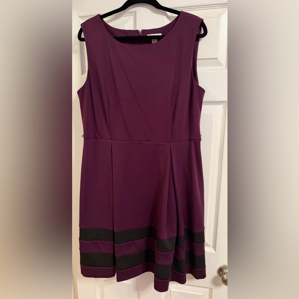 Calvin Klein Plum Sheath Dress No Belt